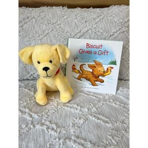 Kohl's Cares Biscuit Puppy Dog Plush 2021 Yellow Red Collar Stuffed with Book